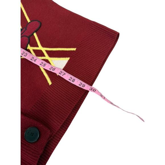 Mo & Co Mickey Mouse Varsity Heavyweight Cardigan Sweater Size XL? - Picture 10 of 11